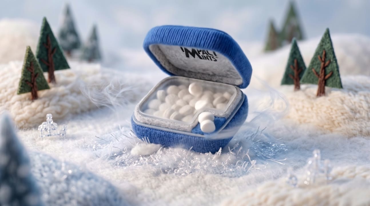 Impact Mints — Winter Miniature — ai ad film by Vidhi Parmar